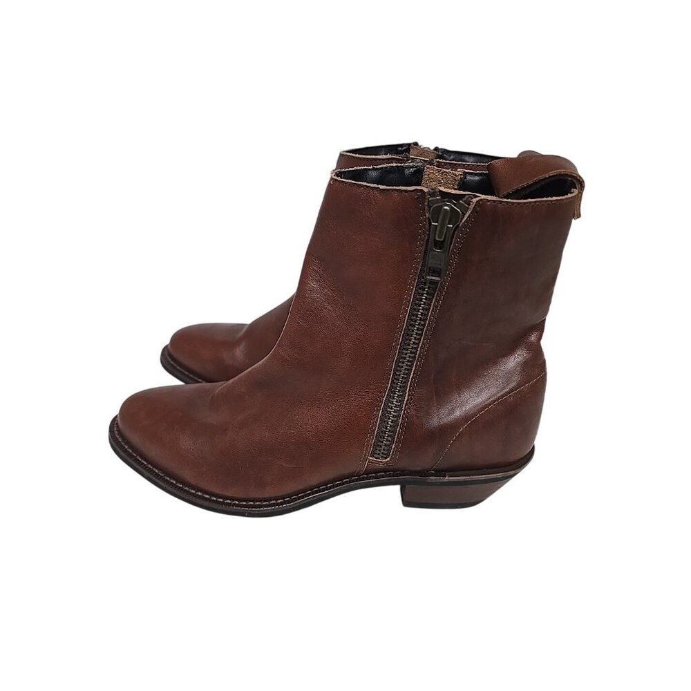 Laredo Men's 62094 Side Zip Leather Ankle Boot Brown Size 9D - Picture 4 of 7